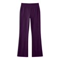 thumbnail image 5 of RUTAYY Women's Flare Pants High Waist Wide Waistband With Pockets Soft Stretch Casual Work Trousers, Dark Purple, 5 of 5
