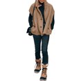 thumbnail image 3 of Fall Winter Women Casual Loose Fleece Vest Oversize Button-up Sherpa Vest Jacket, 3 of 4