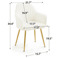 thumbnail image 7 of AVAWING Velvet Dining Side Chairs, White (Set of 2), 7 of 7