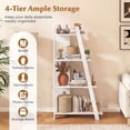 thumbnail image 6 of Giantex 4 Tier Floor Standing Bookcase, Ladder Bookshelf for Small Space, Narrow Display Rack, White, 6 of 7
