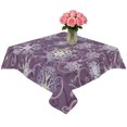 thumbnail image 2 of Purple Snowflake Christmas Table Cloth Waterproof Tablecloths, Xmas Snowflake Winter Tablecloth Dining Table Cover for Kitchen Party Tabletop Outdoor, Square Tablecloth 54x54 Inch, 2 of 9