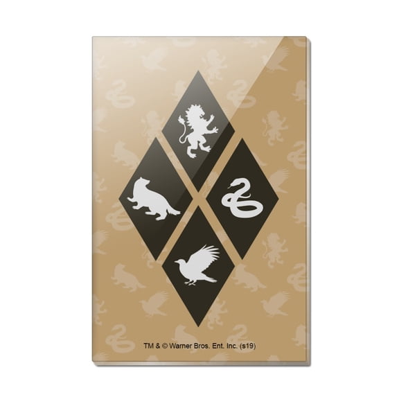 Harry Potter House Diamonds Rectangle Acrylic Fridge Refrigerator Magnet
