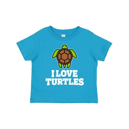 

Inktastic I Love Turtles Gift Toddler Boy or Toddler Girl T-Shirt