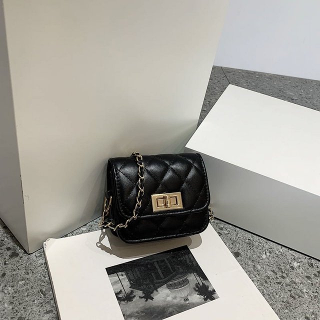 Bolso cuadrado pequeño con cadena de color sólido romboidal, bolso de hombro de moda, bolso de mujer de estilo simple