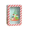 thumbnail image 1 of Christmas Candy Tin Box—Cookie Candy Storage Tins Christmas Cookie Tins Containers With Lids For Confectioneries Holiday Giving Square With Gold Christmas Card Tin Holder Boxes, 1 of 9