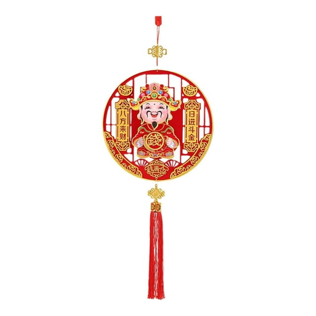 Decoración colgante giratoria de Dios de la china, año Nuevo Chino, decoración del Festival de Primavera de 15x31,5 pulgadas para