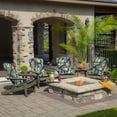 thumbnail image 6 of ARDEN Outdoor Rocking Chair or Adirondack Cushion, 20 x 17, Water Repellent, Fade Resistant 17 x 20, Simone Blue Tropical, 6 of 11