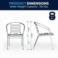 thumbnail image 3 of 27.5'' Square Aluminum Indoor-Outdoor Table Set with 4 Slat Back Chairs, 3 of 9
