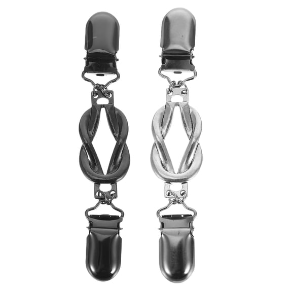 LEORX 2pcs Sweater Cape Clips For Women Vintage Style Alloy Securing Collars Daily Wear