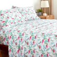 thumbnail image 1 of King Size Bed Sheets Set PC Soft Cooling Thread Count Microfiber Printed Sheet Deep Pocket Breathes Better Machine Washable Tropical Palm Tree Fronds Patterned Double, 1 of 7