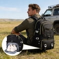 thumbnail image 6 of Spacious Lightweight Outdoor Travel Backpack with Shoe Compartment for Hiking Camping(Black-1,52x16x34cm), 6 of 6