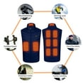 thumbnail image 5 of Heating&warming Unisex Double-Control Heated Vest for Outdoor Activities with USB Plug-In Power and 9 Area Heating, 5 of 7