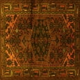 thumbnail image 1 of Ahgly Company Machine Washable Indoor Square Persian Yellow Traditional Area Rugs, 3' Square, 1 of 4