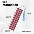 thumbnail image 3 of Kdxio Heart Plaid Print Metal Tassel Bookmarks,Perfect Gift for Art Lovers and Bookworms Metal Bookmarks for Women, 3 of 8