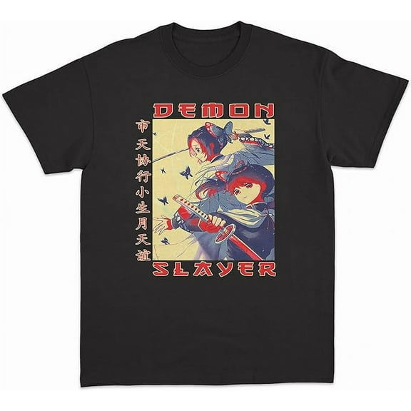Japanese Anime Demon Slayer Manga Collection T-Shirt, Short Sleeve Shirt For Men Women, Anime Lover Gift, Black1 Color, Size S