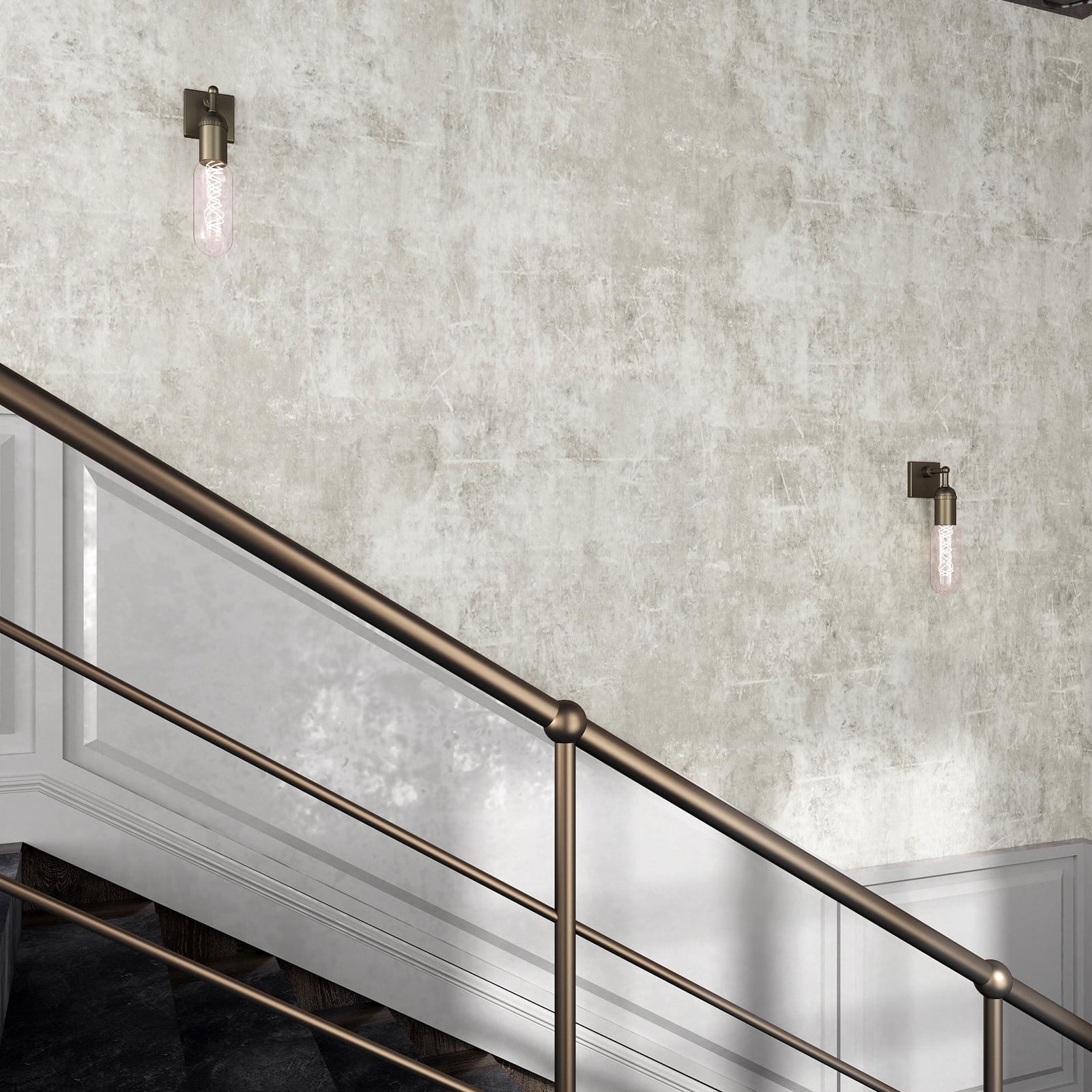 VEELIKE 15.7''x354'' Concrete Wallpaper Peel and Stick Grey Concrete Contact Paper for Countertops Waterproof Removable Industrial Concrete Effect Mural Self Adhesive Cement Roll for Walls Cabinets