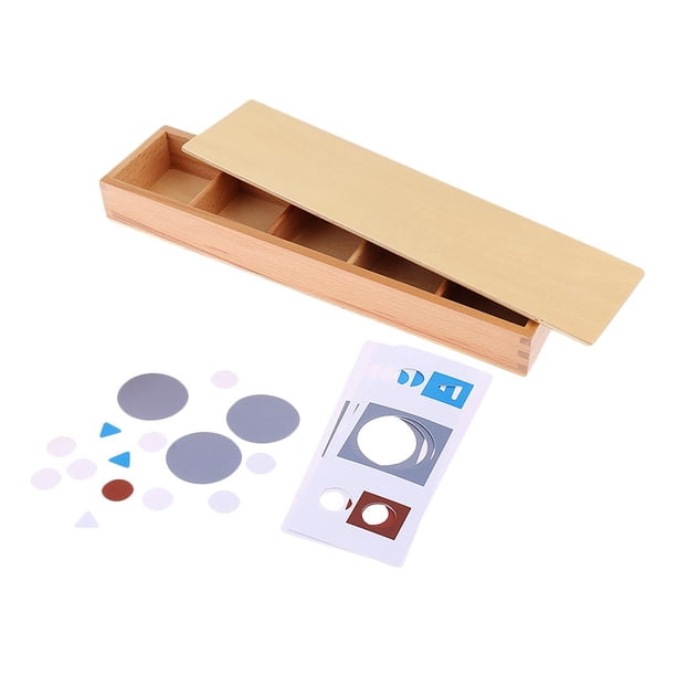 Juguetes educativos Montessori, Materiales de matemáticas Montessori, Tarjetas de símbolos de geometría con caja, Juguetes educativos tempranos de , Juguete de aprendizaje temprano de Yotijar Juguetes educativos Montessori