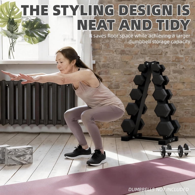 Signature Fitness A-Frame Dumbbell Rack with 25 lb Dumbbells photo 4