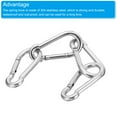 thumbnail image 4 of 3.1 Inch Snap Hooks, 6pcs Stainless Steel Spring Snap Hook M8 Metal Snap Clips Connector Large Buckle for Hammock Swing, 4 of 5