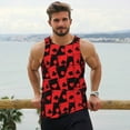 thumbnail image 6 of Gukieu Playing Cards Print Men's Quick Dry Fitness Vest, Round Neck Sleeveless Fitness Bodybuilding Top-4X-Large, 6 of 7