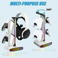 thumbnail image 4 of RGB Game Controller Headset Holder Type C 2xUSB Ports Desk Headset Stand for Home Studio, 4 of 7