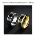 thumbnail image 2 of Maynos 8mm Titanium Steel Monitor Ring Digital Thermometer Body Temperature Sensative Color Changing Wedding Band Couple Lovers Ring, Size 9-13 Black, 2 of 11