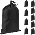 thumbnail image 1 of HUGFEGWE Black Carry Bag, Polyester Drawstring Pouch Storage Bag for Skipping Rope with Drawstring Design, Organize Small Things, 5.9 x 7.9in U2536-0864, 1 of 9