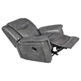 thumbnail image 4 of Conrad Upholstered Padded Arm Glider Recliner Grey, 4 of 11