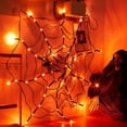 thumbnail image 5 of Halloween Solar Giant Spider Web Lights Solar Halloween Lights Decorations Outdoor 40inch Lighted Spider Web Light up Withgiant Spiders for Yard House Decor, 5 of 9