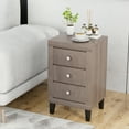 thumbnail image 2 of Costway Nightstand Sofa Side Coffee Table with  3 Drawer for Bedroom Living Room Grey, 2 of 10