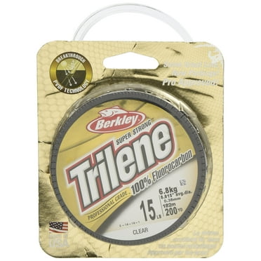 Berkley Trilene® 100% Fluorocarbon Fishing Line, Clear, 15 lb Test Strength, 200 yd