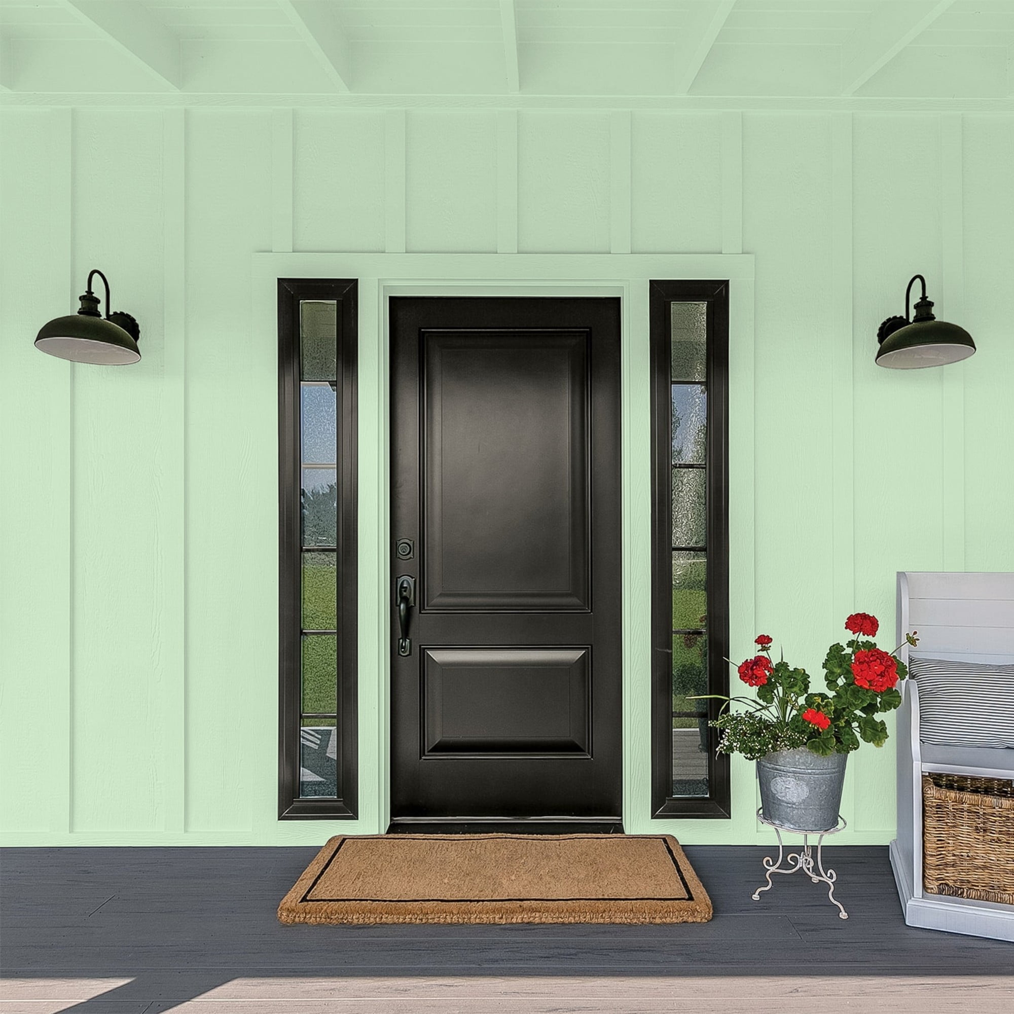 Glidden High Endurance Plus Lime Taffy Flat Exterior Paint and Primer, 1 Gallon