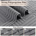 thumbnail image 2 of Enyhom Geometric High-low Cut Kitchen Rugs Sets of 3, Washable Nonslip Kitchen Mats for Floor, 20"x32"+20"x48"+20"x59", Gray, 2 of 6