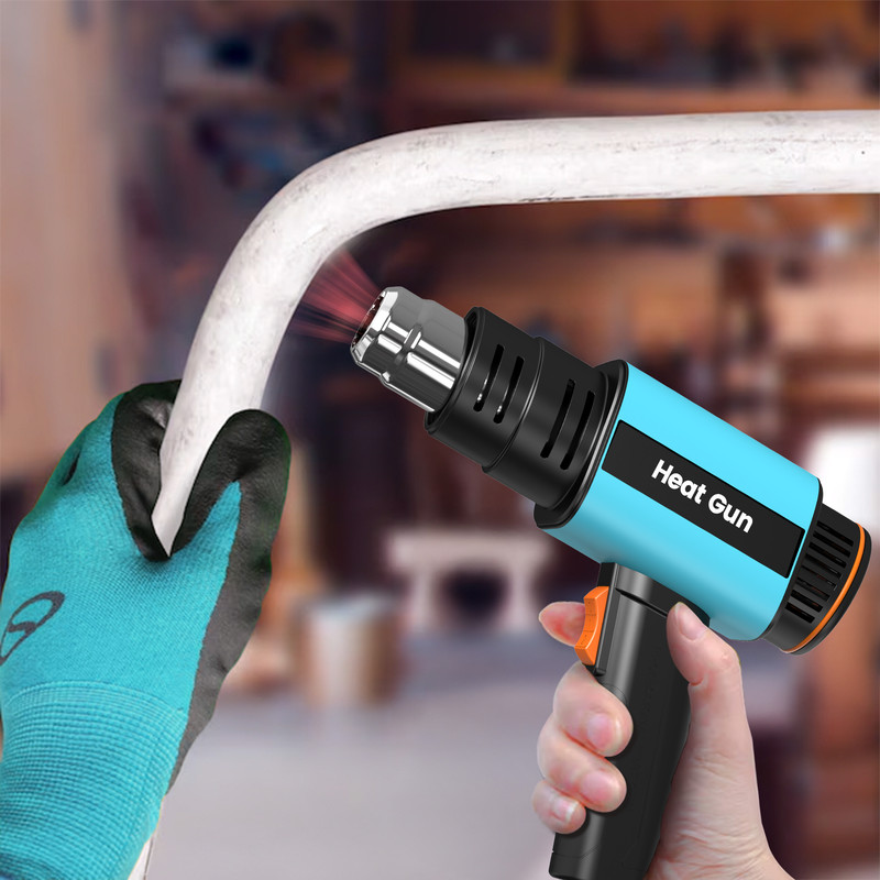 1500W Hot Air Gun with Thawing, Heatsharink Tube, Paint Removal, Loosening Rusty Bolts