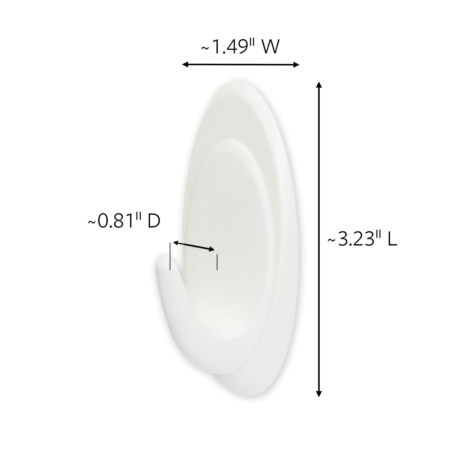 Command Bath Terrace Hooks, Quartz, 2 Wall Hooks, 4 Water Resistant Strips, Bathroom Organization