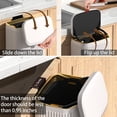 thumbnail image 4 of Kitchen Hanging Trash Can with Lid, 1 gal Stainless Steel Countertop Compost Bin with Inner Bucket for Cabinet Door, Under Sink ( Black ), 4 of 6