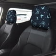 thumbnail image 2 of Kdxio Beautiful Butterflies Pattern Print 2 Piece Car Head Rest Covers Set Auto Front/Rear Seats Headrest Cover Universal Fit Most Cars,Sedan, SUV, 2 of 9