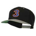 thumbnail image 2 of Arial Number 3 Embroidered Classic Two Tone Cap - Black Silver OSFM, 2 of 5