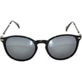 thumbnail image 2 of Round Panto Retro Sunglasses - Black Frame / Smoke Lens, 2 of 4