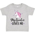 thumbnail image 3 of Inktastic My Auntie Loves Me Unicorn Girls Toddler T-Shirt, 3 of 5