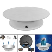 8 Rotating Display Stand USB Powered Turntable 2 Speed Toy Model Display White