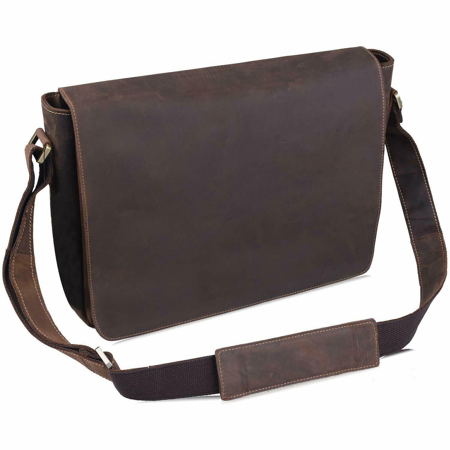 Jack&Chris Leather Messenger Bag for Men, Man Purse Crossbody Bags for Work  Business