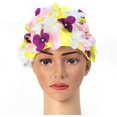 thumbnail image 4 of Handmade Flower Petal Swimming Cap Comfortable Flower Swimming Cap (color), 4 of 5