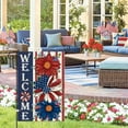 thumbnail image 3 of 4th of July Patriotic Garden Flag 12.5x18 Inch Double Sided Burlap USA Memorial Day Stars Floral Daisy Independence Day Garden Flag Holiday Yard Outdoor Outside Decoration, 3 of 6