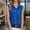 Blue, variant on Women'S Shirts Elegant Sleeveless Button Front Solid Blouse For Tailored Collar Shirt With Clean Front Design Lightweight Breathable Summer Top XL