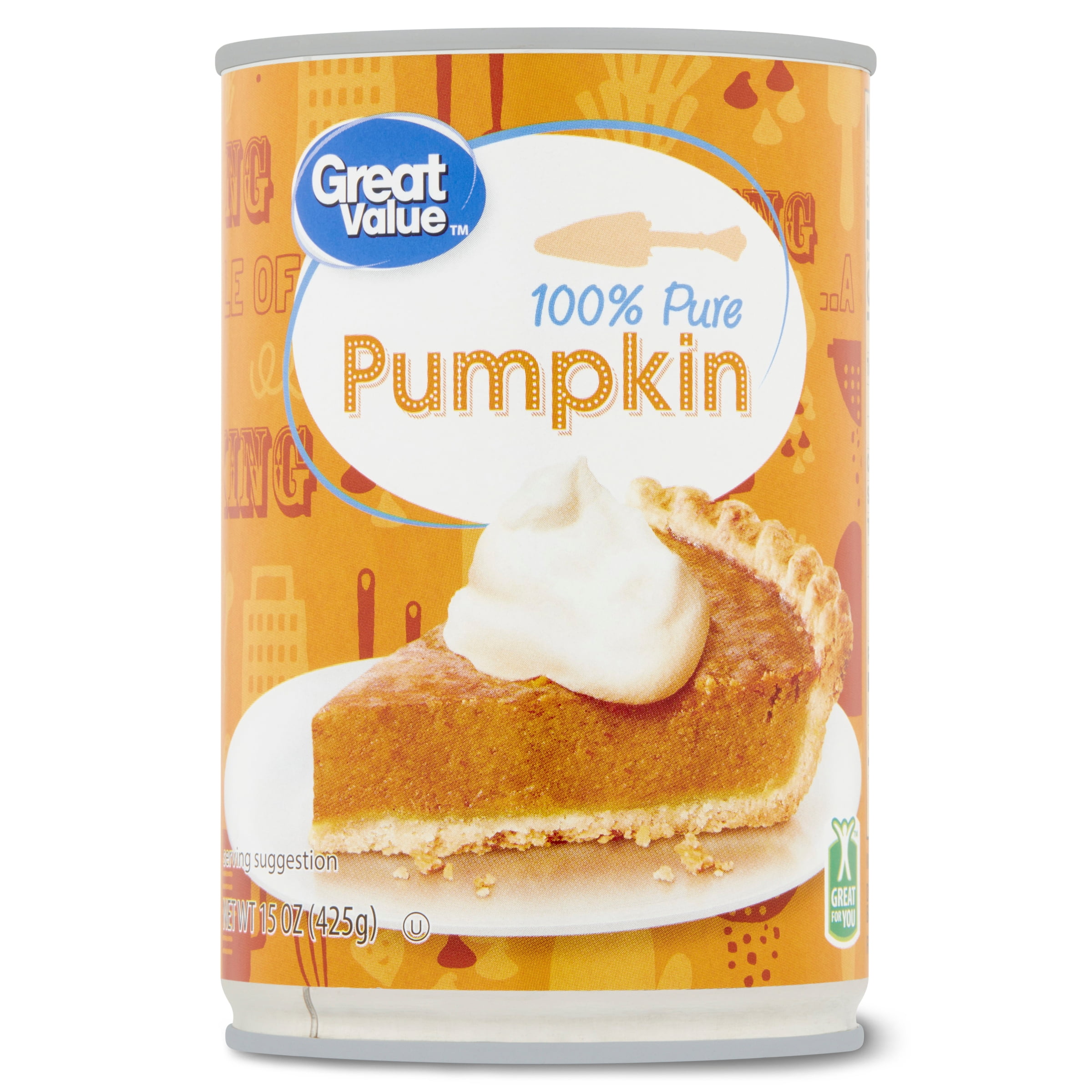 Great Value 100% Pure Pumpkin, 15 oz