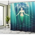 thumbnail image 3 of Ambesonne Mermaid Shower Curtain, Underwater Life, 69"Wx70"L, Green Aqua Purple, 3 of 3