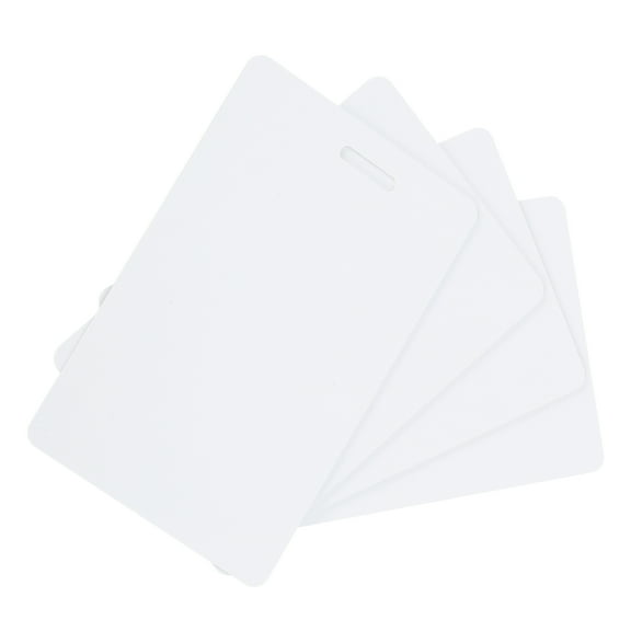 20 Pack Blank Cards 30mil ID Cards with Slot Punch on Short Side White
