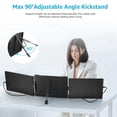 thumbnail image 3 of Laptop Screen Extender, 14.1 Inch FHD 1080P IPS Ultra Thin  Display with Adjustable Stand, Laptop  Extender for Laptop Within, 3 of 8