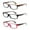 Tortoise, Gray and Wine Red, variant on EYE ZOOM 3 Pack Women Rectangular Plastic Frame Blue Light Blocking Reading Glasses, Multi-color, +2.50